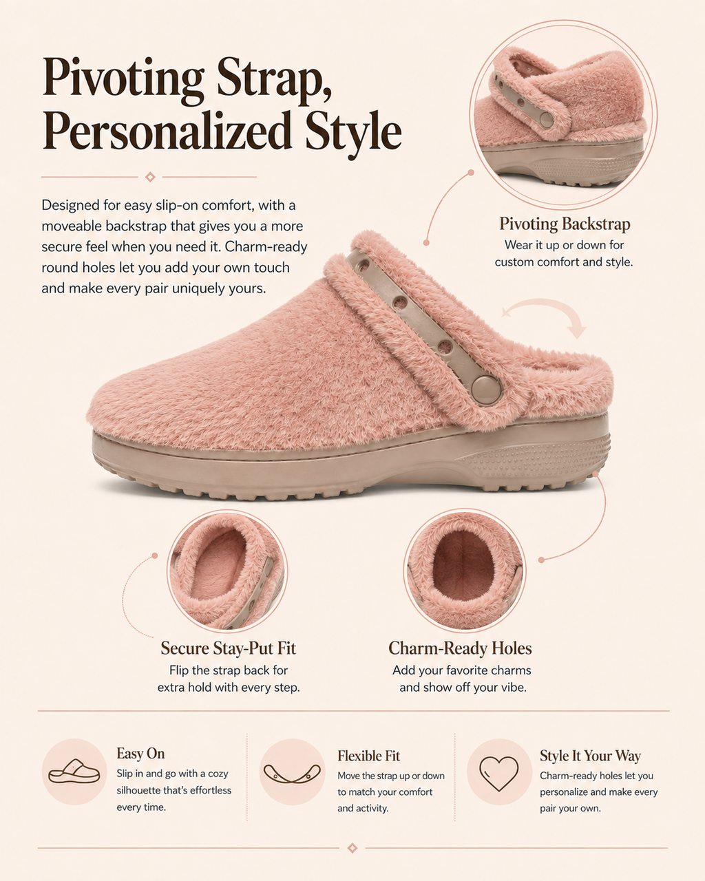 FuzzyStride – Women’s Furry-Lined Clogs & Slippers