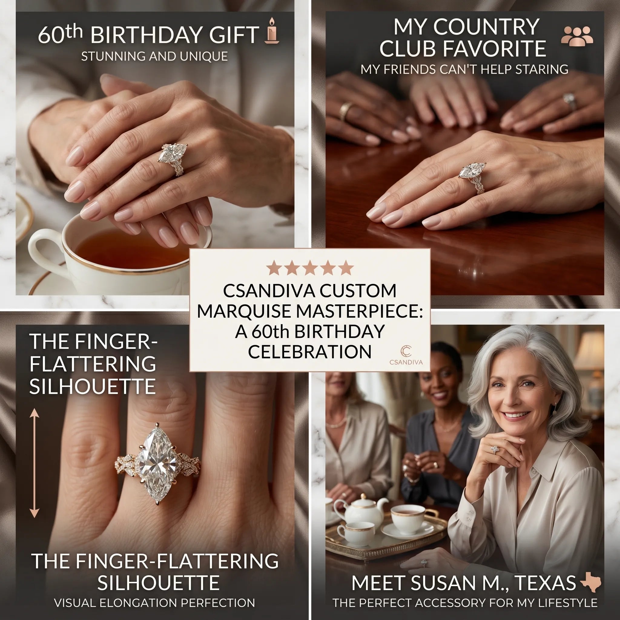 MarquiseMagic – 🔥 Vintage Marquise-Cut Vine Ring That Elongates Your Fingers