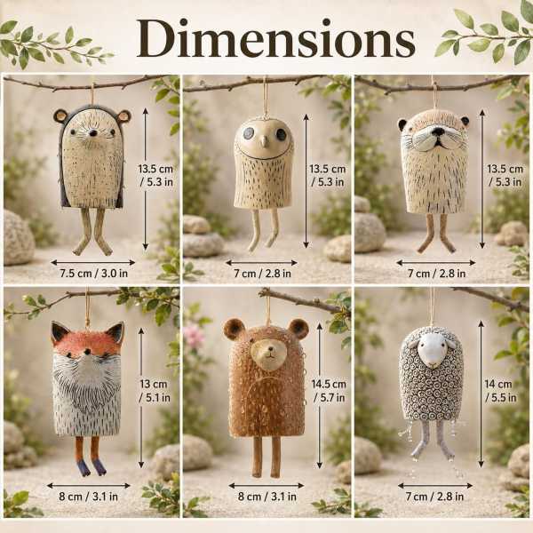 ForestChime – Handmade Whimsical Animal Wind Chime Ornaments