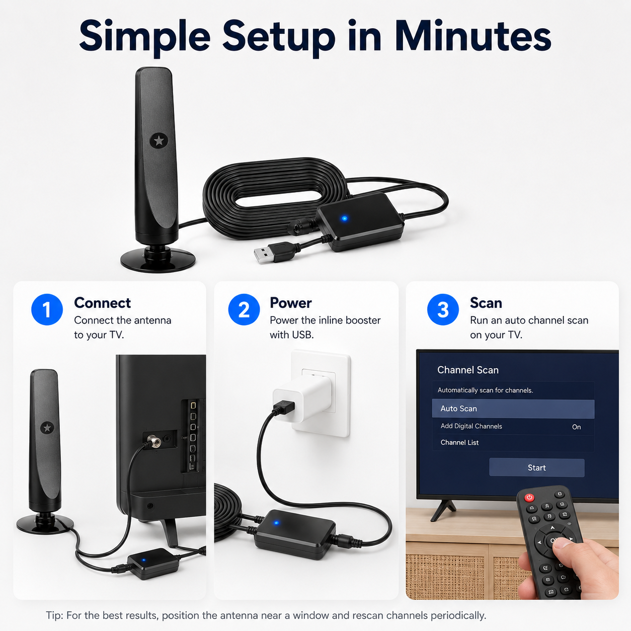 SignalSnap – Indoor HD TV Antenna with No Subscription & Easy Setup