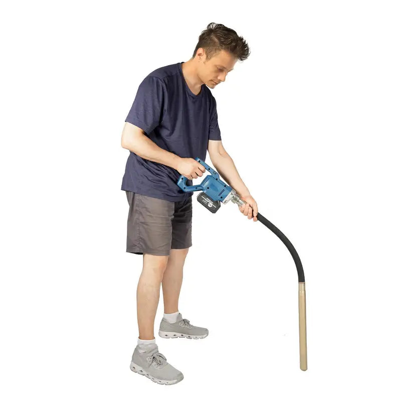VibraCrete – Cordless Electric Concrete Vibrator with 400W Brushless Motor and 3.3 ft (1 m) Vibrating Rod