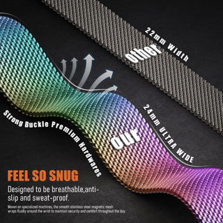 MechaMesh – Magnetic Milanese Loop Band for Apple Watch