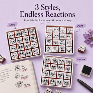 📚 PageMood – Expression Reaction Stamp Set for Readers & Journaling