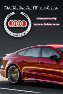 LaurelBadge – 3D Metal Window Emblem Sticker with Chrome Wreath
