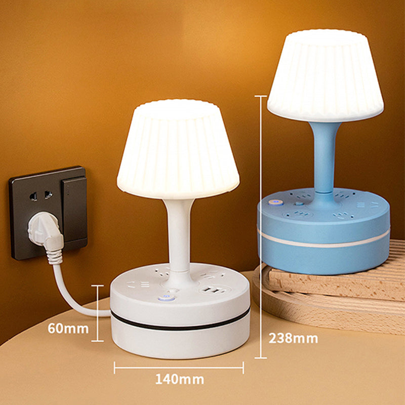 GlowDock – Bedside Lamp with Built-In Power Strip, USB and USB-C Charging
