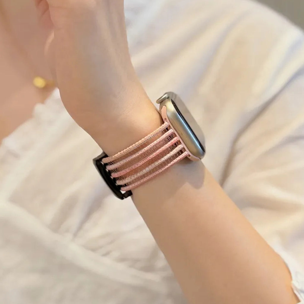 AiryWeave – Breathable Fishnet Silk Band for Apple Watch