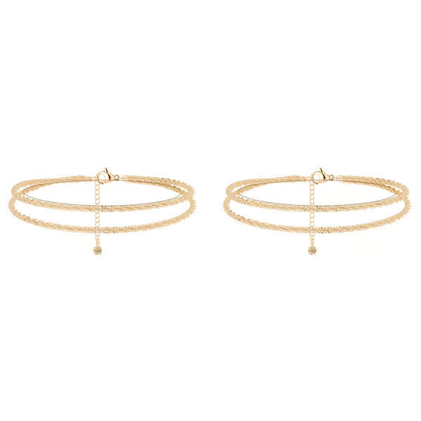 SparkleStep – Minimalist Layered Shiny Anklet for Women