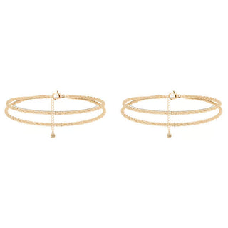 SparkleStep – Minimalist Layered Shiny Anklet for Women