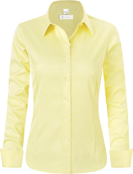 CrispCollar – Women's Classic-Fit Long-Sleeve Dress Shirt