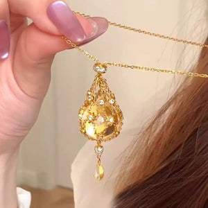 ✨StarGlow – Celestial Crystal Cage Pendant Necklace