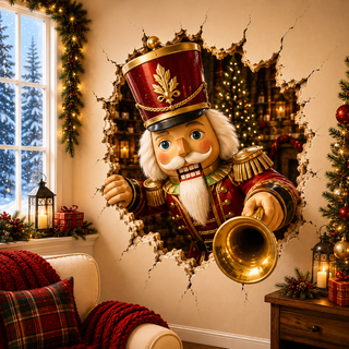 YuleBreak – 🔥 19.7 in (50.0 cm) Christmas Breaking Through the Wall Decal