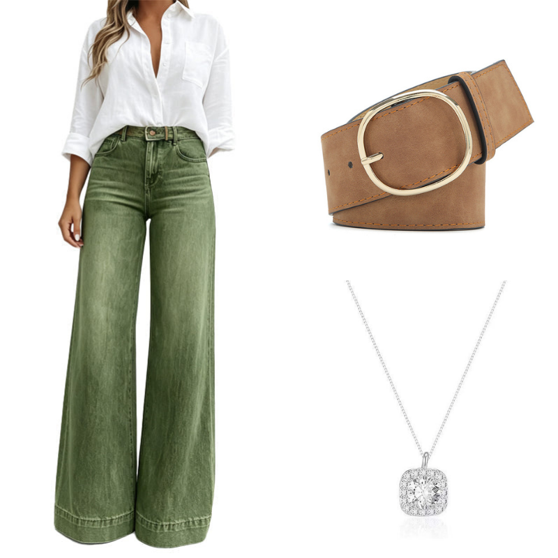 StrideLine – 👖 Women's Vintage High-Waisted Wide-Leg Jeans