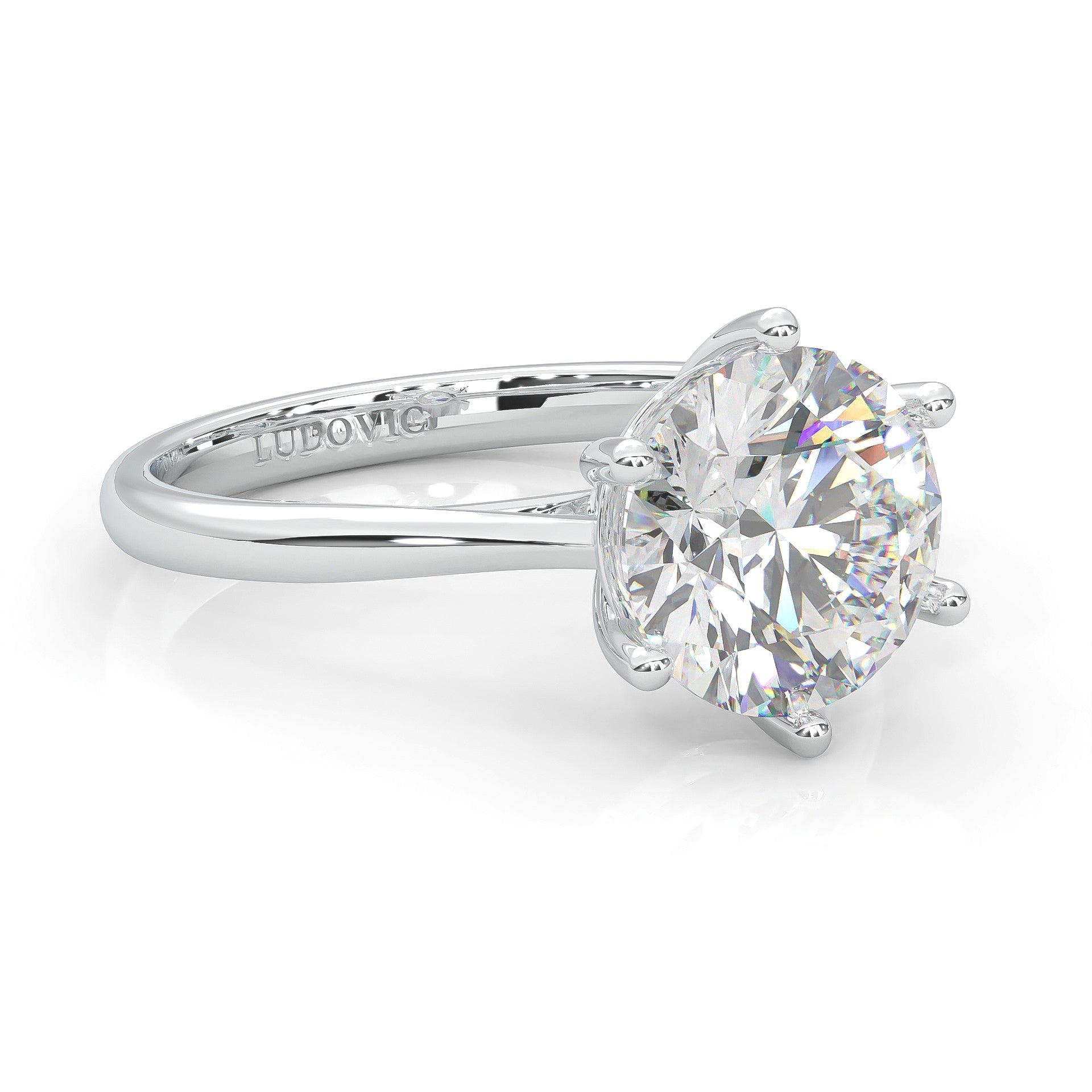 EverBrill – Six-Prong Moissanite Solitaire Ring