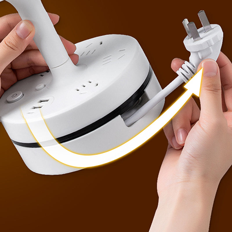 GlowDock – Bedside Lamp with Built-In Power Strip, USB and USB-C Charging