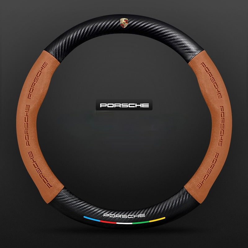 SuedeGrip – Carbon Fiber Suede Steering Wheel Cover, Anti-Slip & Wear-Resistant
