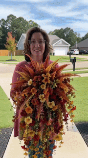 HarvestCascade – 💥🍂 Artificial Fall Harvest Hanging Basket for Autumn Porch & Door Decoration