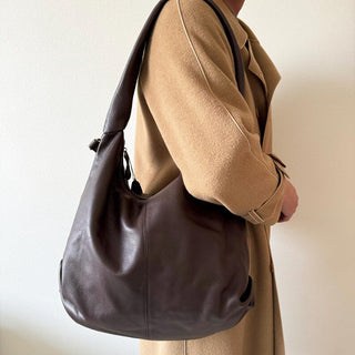 SoftDrape – Genuine Leather Hobo Tote Shoulder Bag