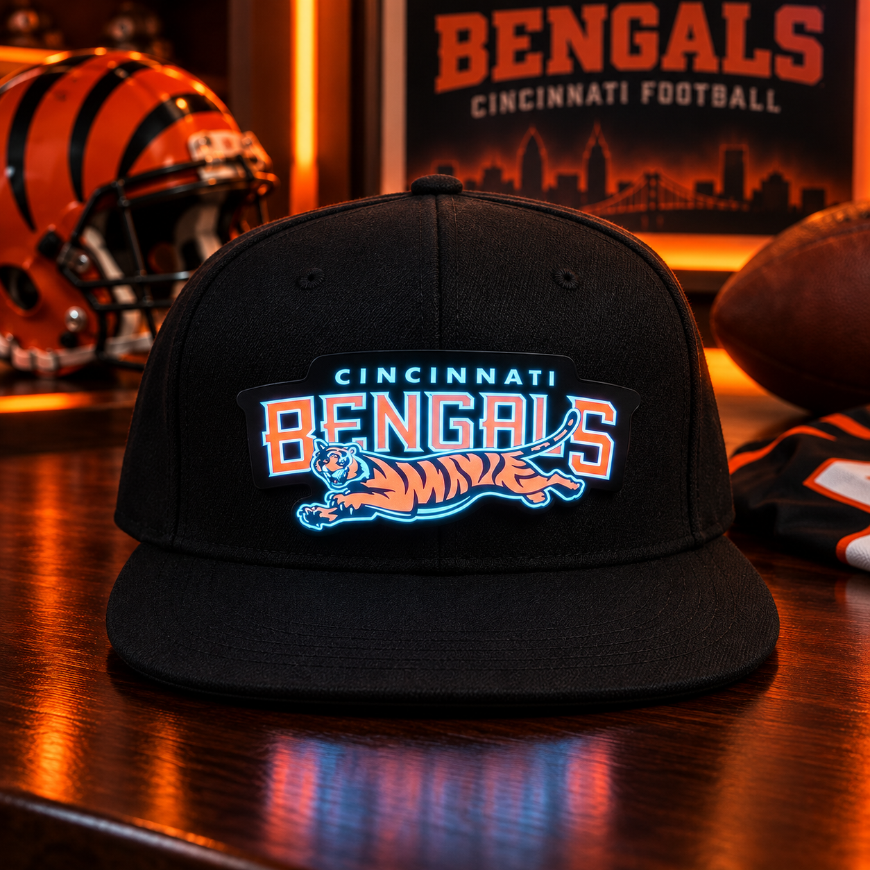 GameGlow – Football Fan LED Light-Up Snapback Cap