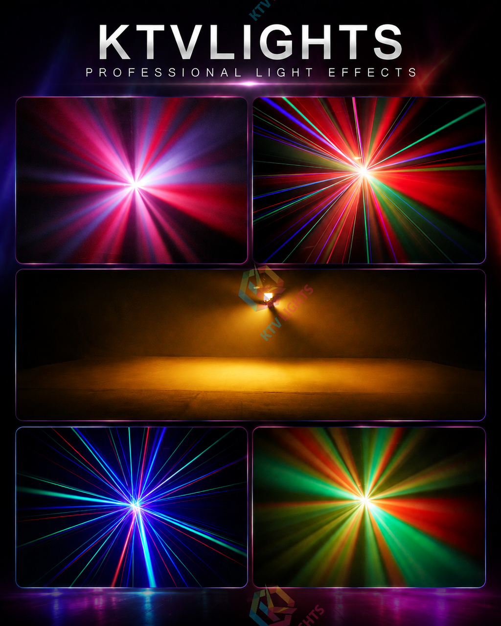 BeamSpin Mini – 80W LED Moving-Head Stage Light for DJ Parties and Events