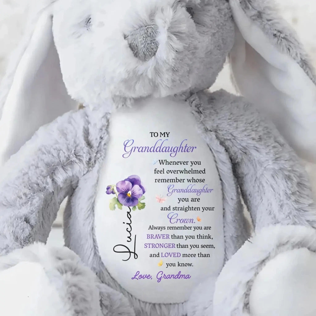 BraverBunny – Personalized Granddaughter Keepsake Plush