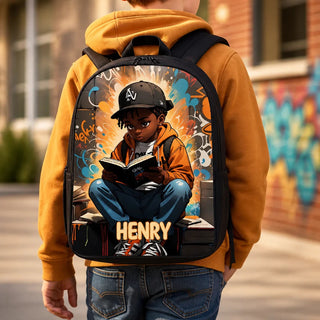 CrownPack – Personalized Afro Art Kids Backpack With Custom Name