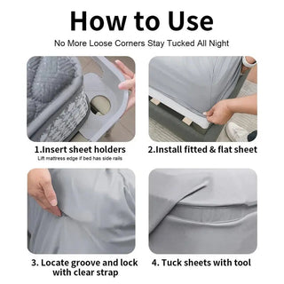 SheetLock – Locking Fitted Sheet Corner Holders