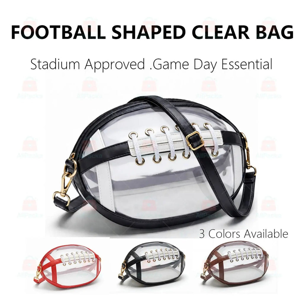 GridironClear – Transparent Football Crossbody Bag 🏈