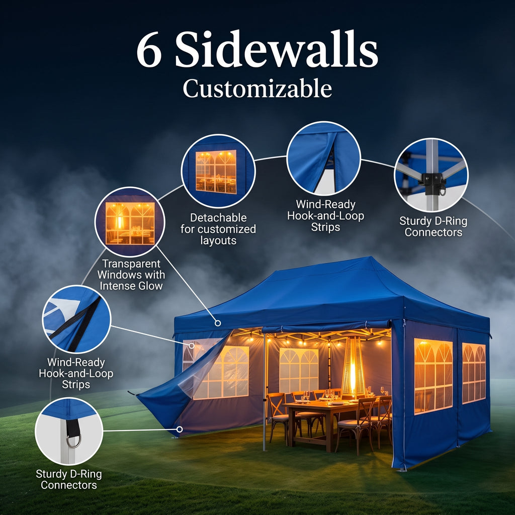 ShadeHaven – Heavy-Duty Pop-Up Canopy Tent with Removable Sidewalls