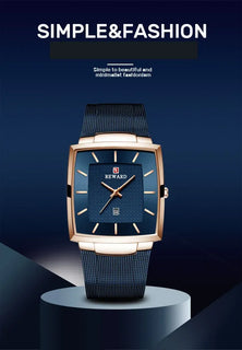 SquareMesh – Men’s Quartz Watch with Mesh Bracelet