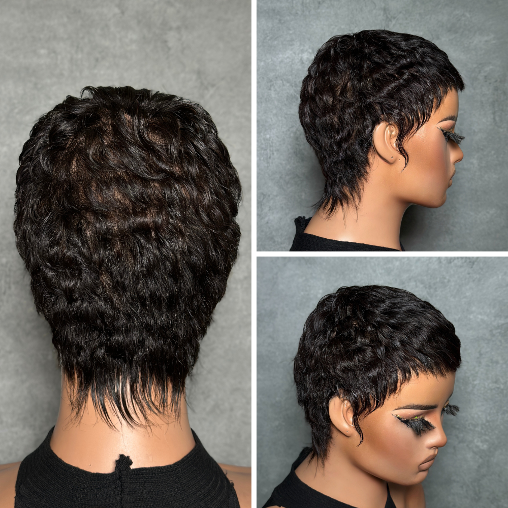 PixieLuxe – Full Lace Pixie Cut Wig in 100% Human Hair