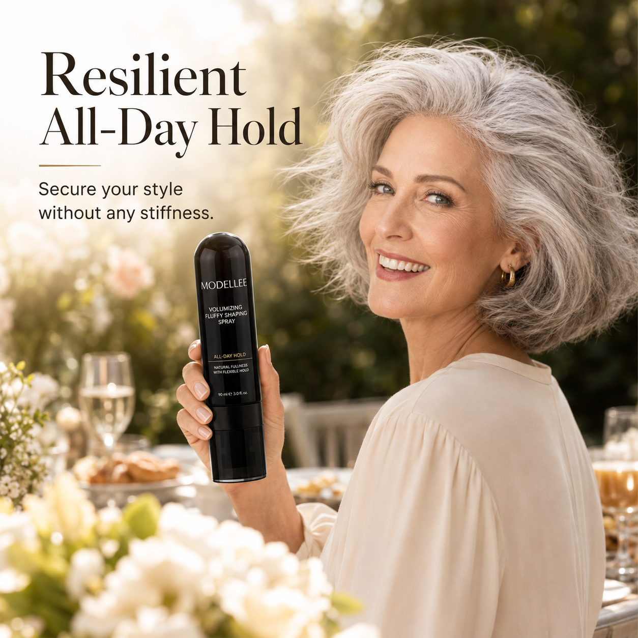 FluffLift – 90ml Volumizing Hair Shaping Spray with Long-Lasting Hold and Peach Fragrance