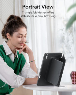 FlipMag – iPad Air 13" (2025) Magnetic Flip Case with Pencil Holder, Black
