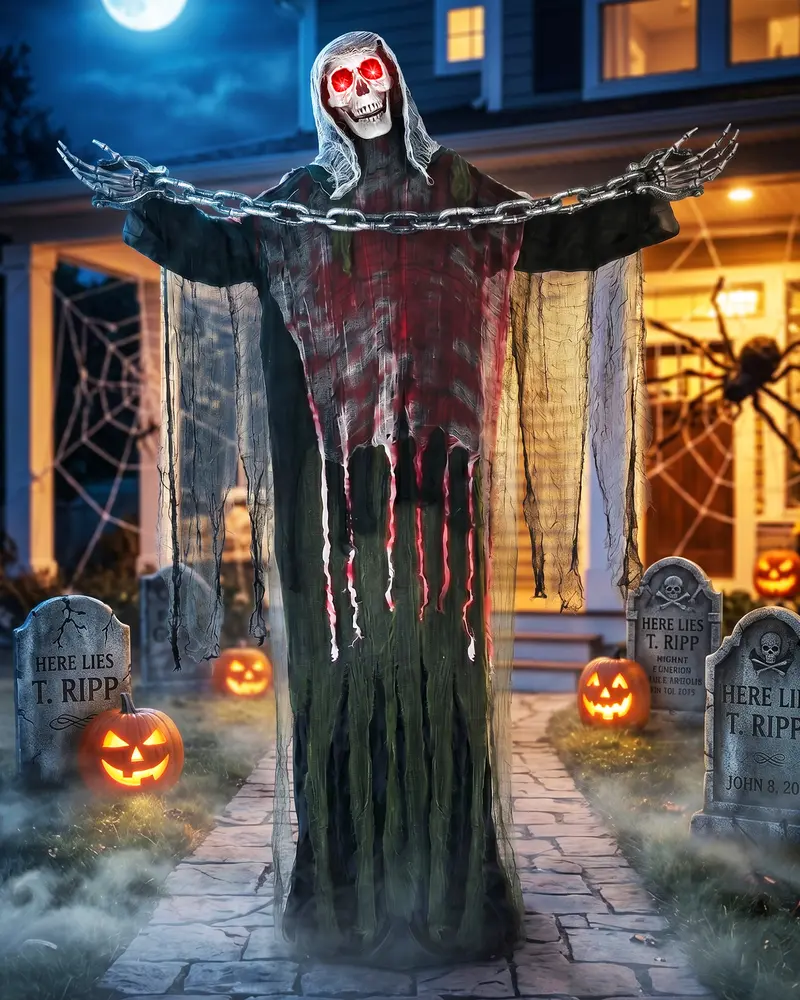 👻 HauntRattle – 6 ft (182.9 cm) Animated Halloween Skeleton Ghost