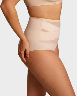 CrossSculpt Briefs – High-Waist Cross Tummy Control Panties, Plus-Size Multi-Pack
