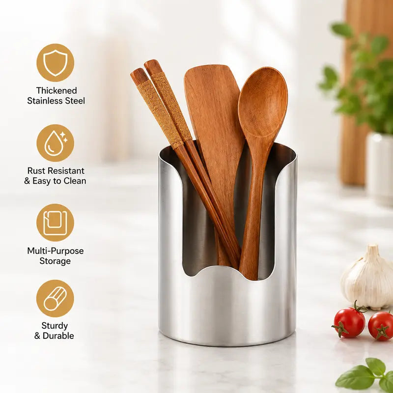 SteelNest – Stainless Steel Utensil Organizer