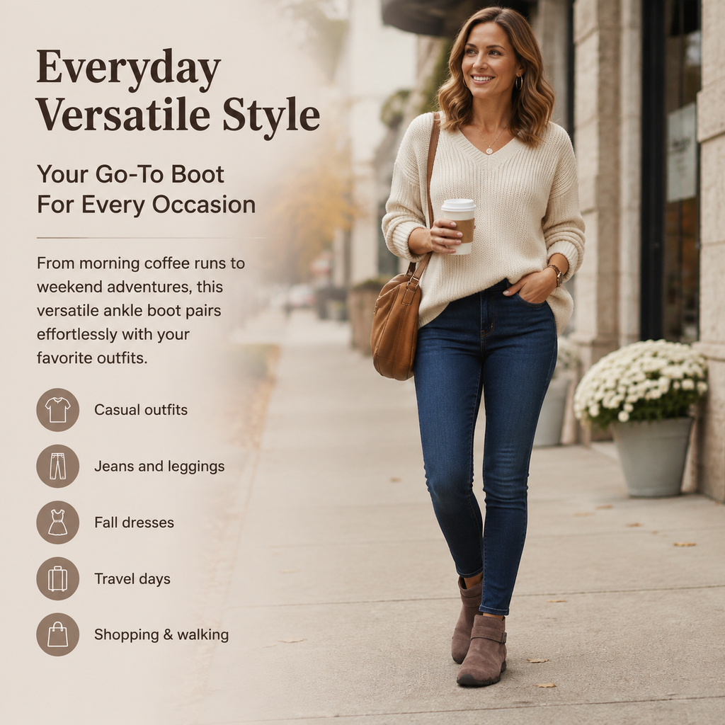 SuedeEase – Women’s Soft Suede-Like Comfort Ankle Boots