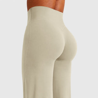 CurveSculpt – BBL Scrunch High-Waisted Wide-Leg Leggings