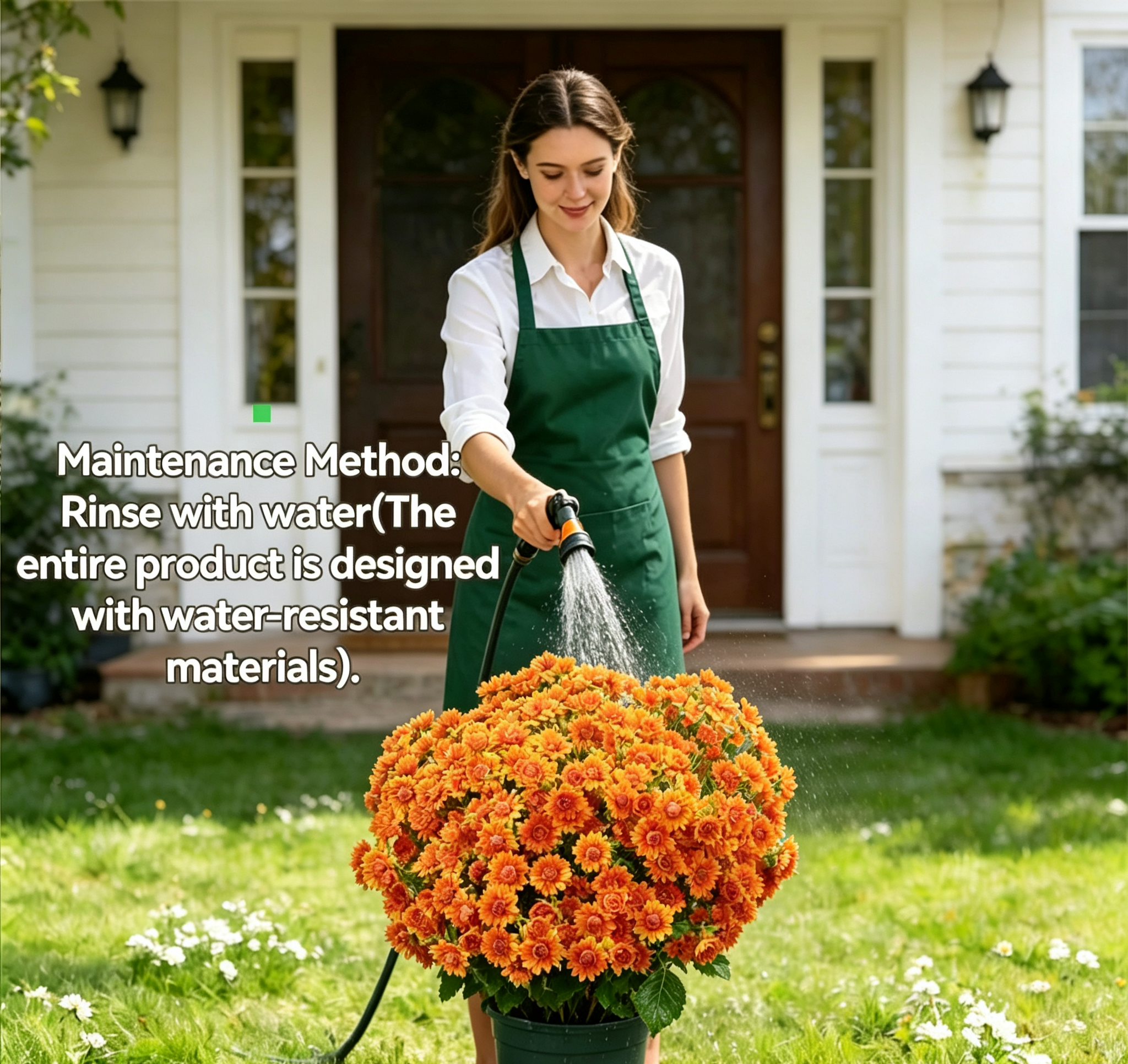 SunsetBloom – 💥🌼 Artificial Outdoor Mums, UV-Resistant, Waterproof & Windproof