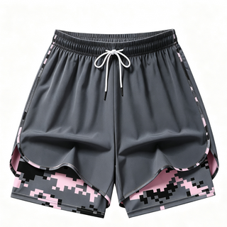 MoveEase – Women’s Double-Layer Athletic Shorts with Pockets