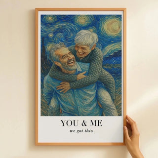 StarryTogether – Personalized Van Gogh Style Couple Portrait Poster or Canvas