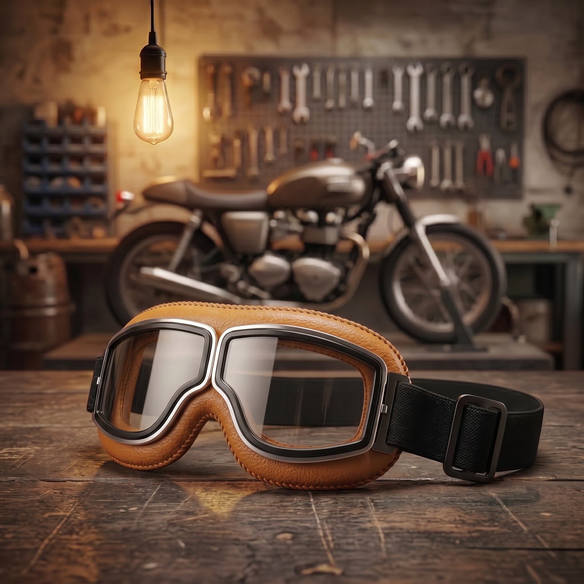 🔥 RetroRide – OTG Vintage Motorcycle Goggles (Fits Over Glasses)
