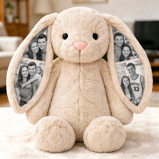 EarMemories – Custom Photo Bunny Plush with Hidden Picture Ears