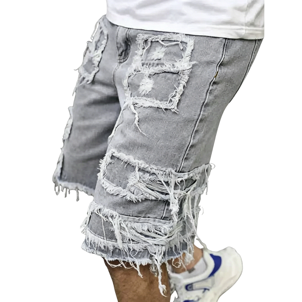 ⚡FrayDenim – Raw Hem Denim Shorts with Rips