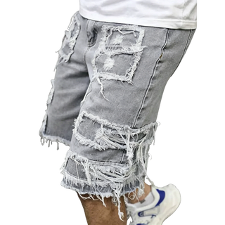 ⚡FrayDenim – Raw Hem Denim Shorts with Rips