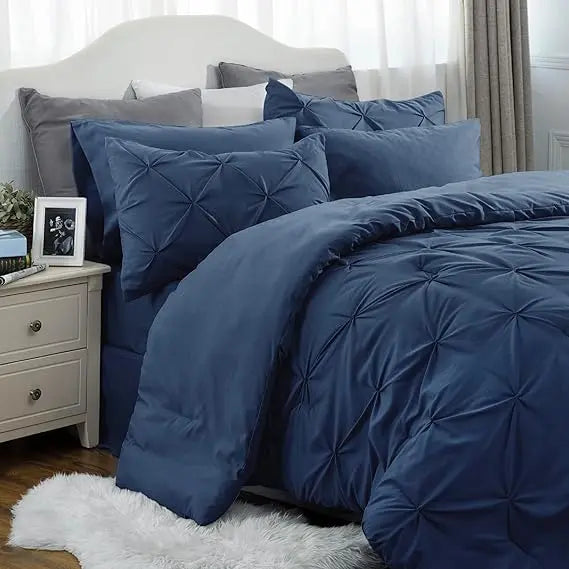 ☁️ CloudPleat – All-Season Pintuck Comforter Set