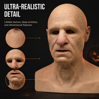 OldSoulMask – Lifelike Full-Head Elderly Character Mask