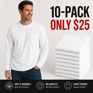 CottonEase – 🔥 Men’s Heavyweight Cotton Pocket Tee Packs | Regular & Tall