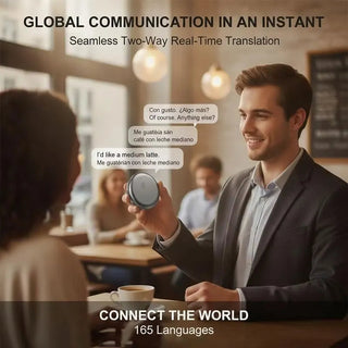 LinguaPod – 🌎 AI Wearable Translator with 165+ Language Two-Way Voice Translation, Smart Learning & Bluetooth for Travel, Work and Everyday Conversations