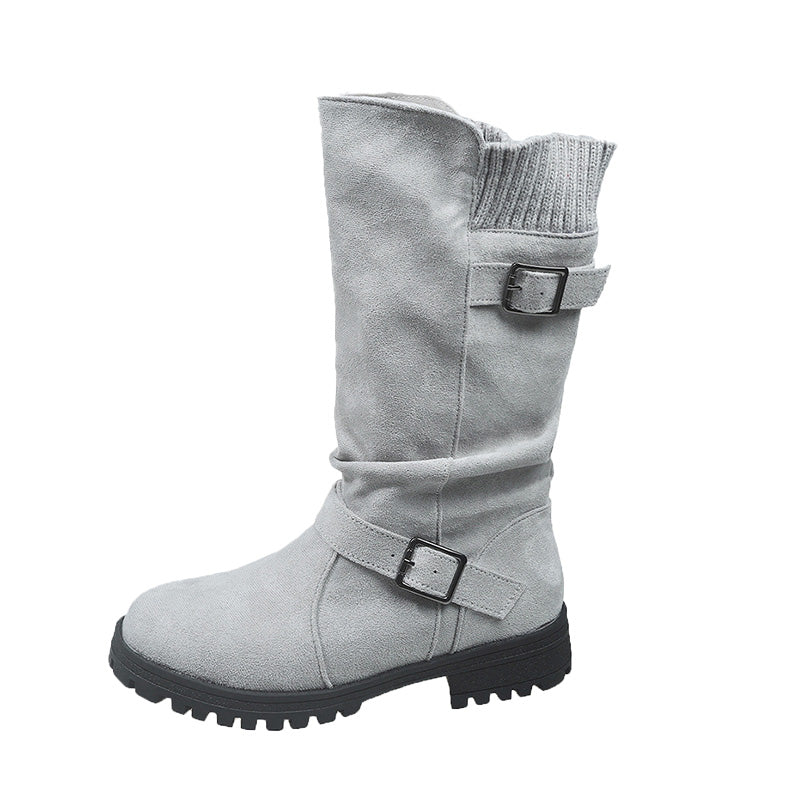 CozyCuff – Women's Slouchy Mid-Calf Boots