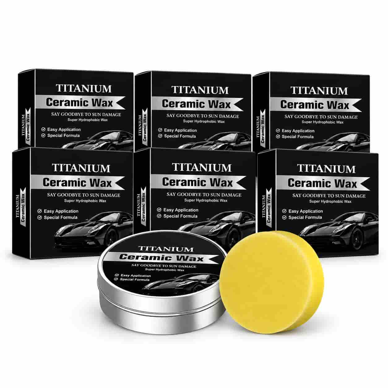 6 jars Titanium Ceramic Wax Cream